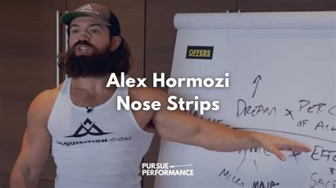 alex hormozi|why does alex hormozi wear a nose strip.